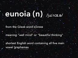 Eunoia Well Mind Beautiful Thinking Words Cool Words Word And Definitions