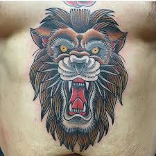 Lion Traditional Tattoo Lowenkopf Tattoos Traditionelle Tatowierungen Lowen Tatowierung