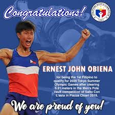 But instead of feeling relieved because the event is now one less medal potential, ernest. Omg Pole Vaulter Ej Obiena Is First Pinoy To Qualify For Olympics We The Pvblic