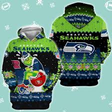 Seattle Seahawks Funny Grinch Ugly Sweater Full Print