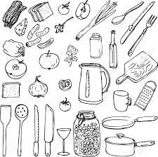 We've spent hundreds of hours researching and testing all the kitchen tools and utensils a home cook needs. 39528499 Sketch Of Foods Utensils And Kitchen Equipment Hand Drawn Vector Illustration Stoc How To Draw Hands Hand Drawn Vector Hand Drawn Vector Illustrations