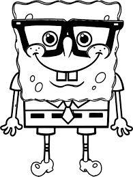 Awesome Sponge Sunger Bob Glasses Coloring Page Friend Painting Dinosaur Coloring Pages Turtle Coloring Pages