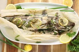 baked haddock in parchment with lemon