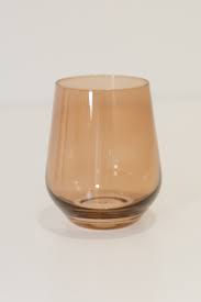 A wine glass is a type of glass that is used to drink and taste wine. Estelle Stemless Wine Glasses Amber Smoke Thelifestyledco Shop