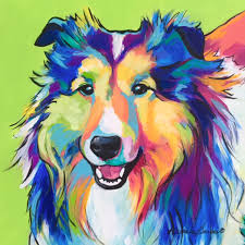 Cassie Colorful Custom Pet Portrait Dog Pop Art Dog Paintings Colorful Animal Paintings
