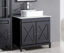 Enjoy free shipping & browse our great selection of bathroom fixtures, vanity tops, vessel sinks and more! Ove Decors Aspen 32 W X 22 D Espresso Vanity And White Marble Vanity Top With Rectangular Vessel Bowl At Menards