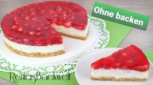 Den guss fest werden lassen, dann den kuchen aus der form lösen und bis zum servieren kaltstellen. Einfacher Erdbeerkuchen Ohne Backen Youtube
