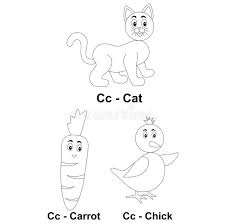It's a complete alphabet for students that are practicing their lettering,. Alphabet C Coloring Page Stock Vector Illustration Of Kitty 32175175
