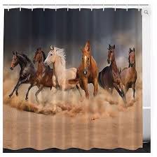 This Curtain Is A Must For The Horse Lover Horse Shower Curtain Fabric Shower Curtains Cheap Bathroom Accessories