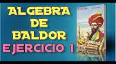Text of algebra de baldor (libro). Ejercicio 1 Libro Algebra De A Baldor Youtube