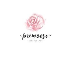 Rose Logo Watercolor Flower Logo Pink Rose Logo Floral Etsy Pretty Logo Flower Logo Floral Logo