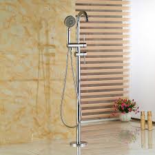 The right drain design is the perfect size to convert an existing 60 in. Standing Bathtub Floor Mounted Faucet With Chrome Finish