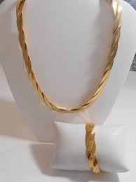 Avon 3 Strand Braided Wide Herringbone Necklace Bracelet Herringbone Necklace Necklace Necklaces Bracelets