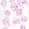 Keep the hair simple, drawing in disney style shouldn't be complicated just focus on the rhythm and not the individual hairs. 1