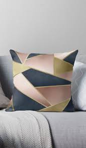 See more ideas about pillows, navy pillows, throw pillows. Geometric Rose Gold Pink Gold And Navy Blue Abstract Pattern Throw Pillow By Meggydesigns Navy Gold Bedroom Throw Pillows Bedroom Blue And Gold Bedroom