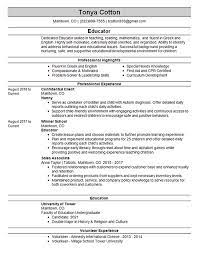 Nanny Resume Example Childcare Educator