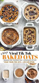 Oats can be an excellent addition to a healthy weight loss diet. Baked Oats 4 Ways In 2021 Breakfast Recipes Sweet Low Calorie Baking Baked Oats