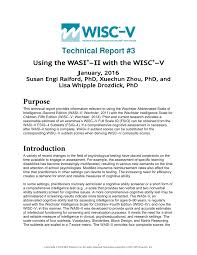 Wisc V Report Template Template