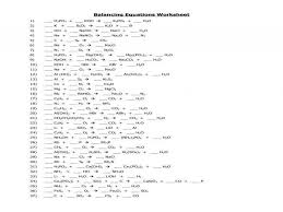(coefcients equal to one (1) do not need to be shown in your answers). Chemical Equation Practice Problems Answers Balancing Equations Worksheet Balancing Equations Worksheet Espaco B