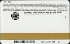 Burger king gift card balance information. Gift Card Bk Crown Card Burger King United States Of America Burger King Col Us Buki 001 Vl4000