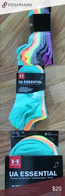 Under Armour No Show Six Pack Socks Youth 13 5k 4y Brand New