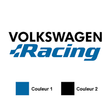 Racing logos are usually minimalistic, creative, colorful and stimulating. Sticker Volkswagen Racing Logo
