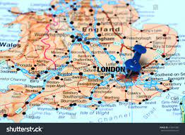 London On Map Of Europe London Pinned On Map Europe Stock Photo 213641308 | Shutterstock
