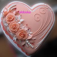 Birthday Simple Heart Shape Cake Design Orange Heart Cakesdecor Valentine Cake Cake Sweet Cakes