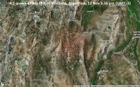 Un terremoto de magnitud 6.4 sacude varias partes de argentina. Light Magnitude 4 2 Earthquake 66 Km Northwest Of Chilecito Argentina Volcanodiscovery