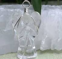 Clear Quartz Pendant Clear Quartz Angle Pendant Wire Wrapped Angel Heal Crystal | eBay