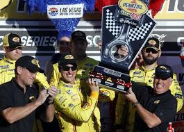 A huge fight between crew members, fists martin truex jnr won the race, winning the first two stages and leading 150 of the event's 267 laps. Despite Botched Final Pit Stop Joey Logano Wins Nascar Race In Las Vegas Auto Racing Madison Com