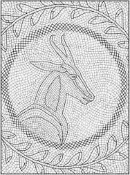 Image Result For Mosaic Colouring Sheets Roman Mosaic Patterns Mosaic Animals Animal Coloring Pages
