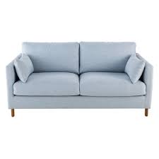 Ausziehbares 3 Sitzer Sofa Gletscherblau Sofa Sofa Bed Light Blue Sofa