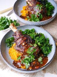 Thyme And Balsamic Slow Cooker Lamb Shanks Recipe Slow Cooker Lamb Lamb Shanks Slow Cooker Slow Cooked Lamb