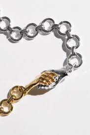 Gentlewoman S Agreement Necklace In Gold In 2021 Hand Necklace Gold Bangles Design Gorgeous Jewelry