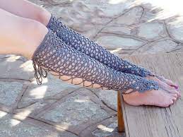 Lace Barefoot Sandals Pole Dance Wear Foot Fetish 
