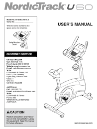 It is the responsibility of the owner to ensure 13. Nordictrack U 60 Ntevex78915 0 User Manual Pdf Download Manualslib
