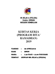 Tarikh rasmi puasa bulan ramadhan 2020 bersamaan 1441 hijrah di malaysia. Kk Ihya Ramadhan 2019