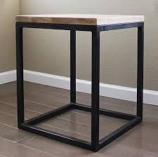 White Oak Wood And Metal End Table Two Tier Free Shipping Wood And Metal Table Side Table Wood White Oak Wood