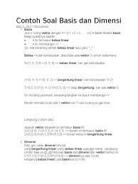 Contoh soal transformasi linear fatimah rahmadani nst play | download. Contoh Soal Basis Dan Dimensi