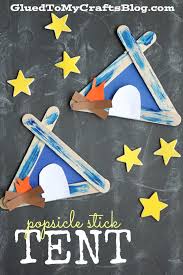 Summer is a time for camping out under the stars, snuggling up in sleeping bags, and roasting marshmallows over a campfire! Camping Themed Crafts For Kids To Make From Glued To My Crafts