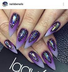 Find this pin and more on hoefasho by sabrina flores. Purple Stiletto Nails Krasivye Nogti Fioletovye Nogti Milye Nogti
