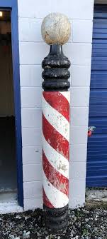 Black And White Barber Pole For Sale Antique American Original Solid Wood Barber Pole Red White And Black Old Paint 10x79 Shipping Is Not In 2020 Red White Antiques Barber