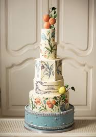 Canada S Prettiest Wedding Cakes For 2016 Weddingbells Chocolate Wedding Cake Hand Painted Cakes Painted Wedding Cake