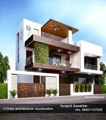 V Draw Architectural Visualization Kerala House Design Duplex House Design Small House Elevation Design