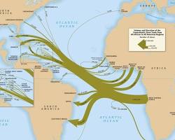 map of the triangular trade routes