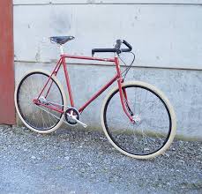 Red Frame Black Leather Black Rims And Cream Tires Always A Good Combination Achielle Velo Fiets Bicycle Bicyclette Fahrra Bicycle Bike Tire Red Frame