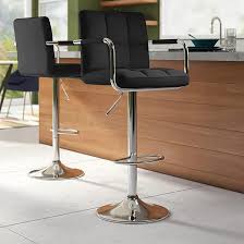 Nordic high chair black leather and gold steel modern bar stools with back. Orren Ellis Bar Stools Set Of 2 Bar Chairs Black Counter Height Stools Adjustable Bar Stool With Back High Bar Chair Modern Island Chairs For Kitchen Counter 360 Degree Swivel Seat Top Wayfair