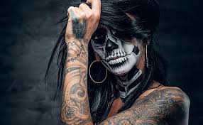 May not be appropriate for all ages, or may not be appropriate for viewing at work. Hd Wallpaper Artistic Sugar Skull Day Of The Dead Girl Purple Tattoo Wallpaper Flare