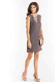 Adriana Scallop Grey Shift Dress Cute Dresses Grey Shift Dress Womens Dresses